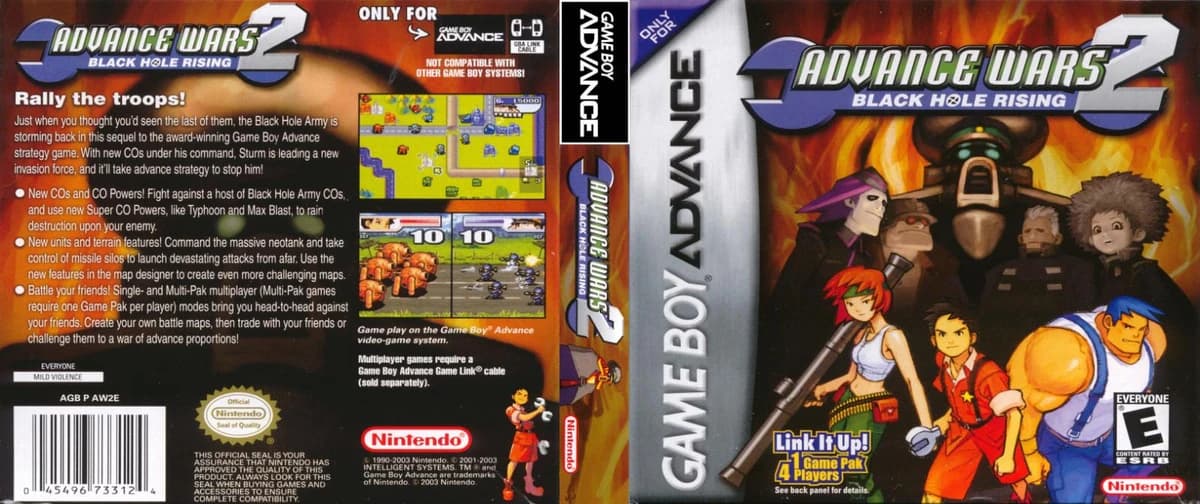 Advance Wars 2 3D box (NA)