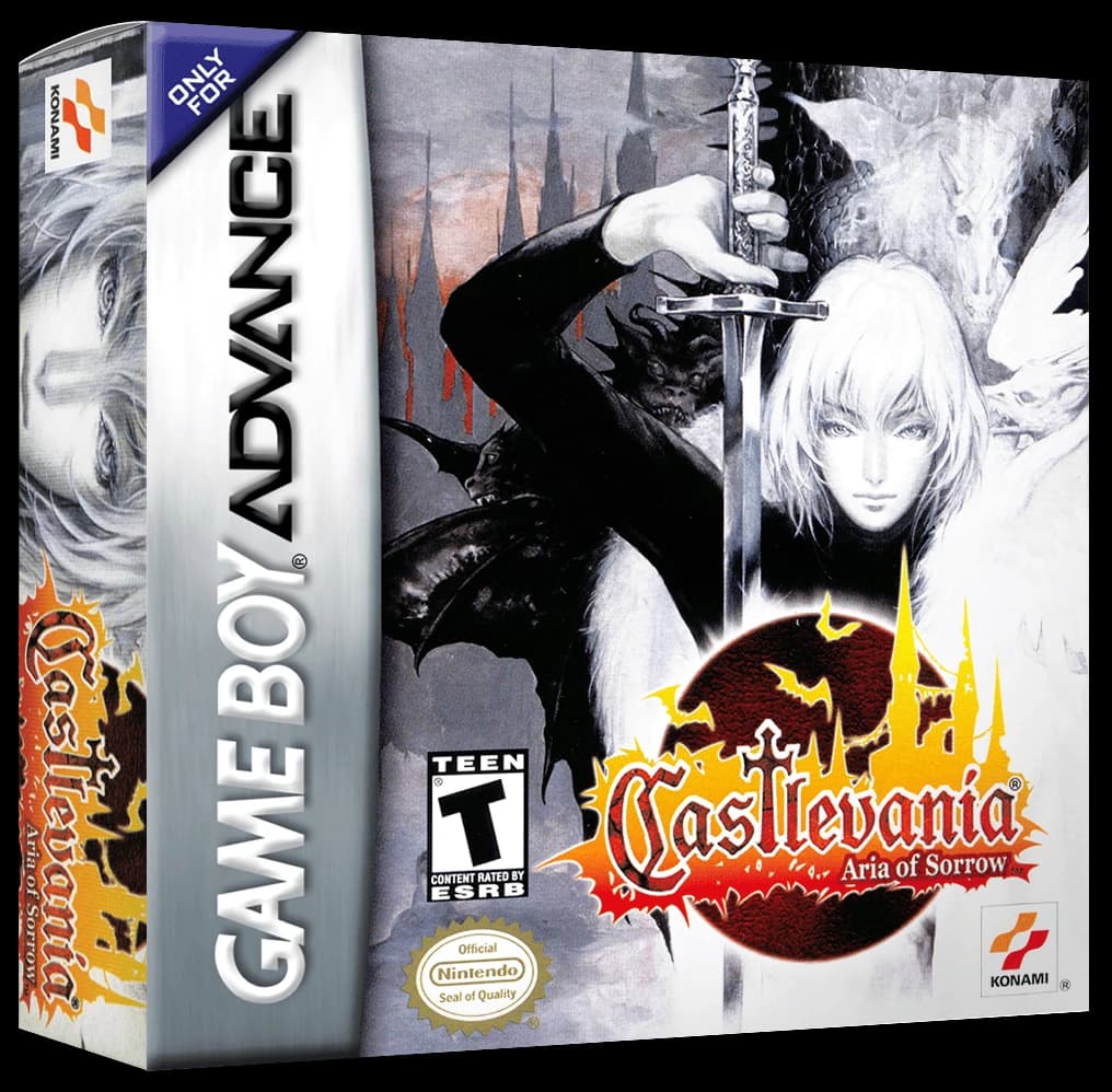 Castlevania Aria of Sorrow 3D box (NA)