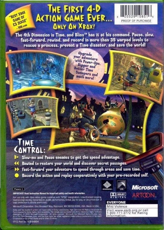 Blinx Time Sweeper 3D box (NA)