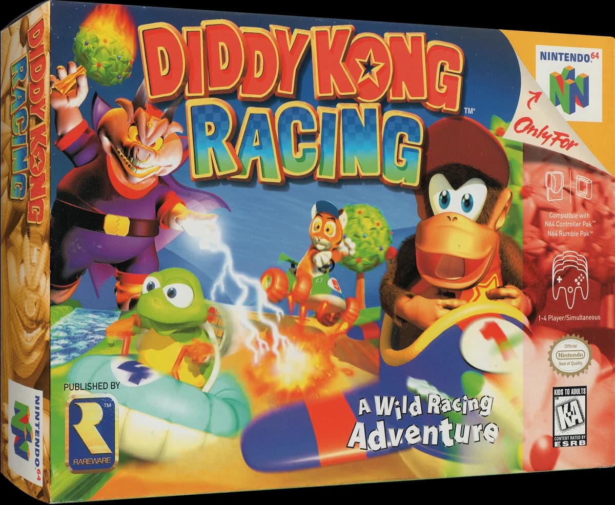 Diddy Kong Racing 3D box (NA)