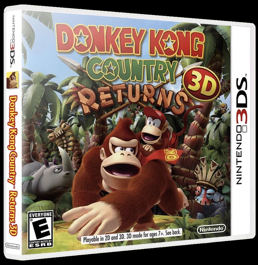 Donkey Kong Country Returns 3D box art