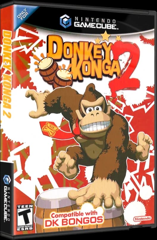 Donkey Konga 2 3D box (NA)
