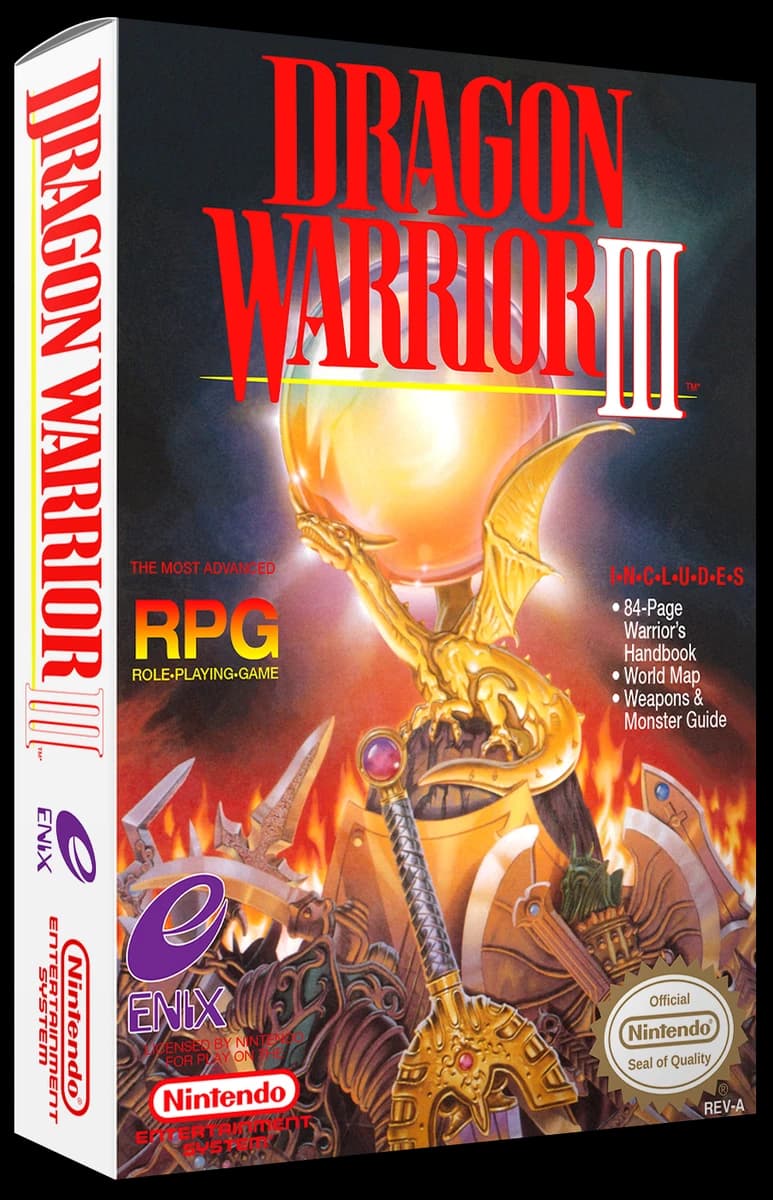 Dragon Warrior III 3D box (NA)