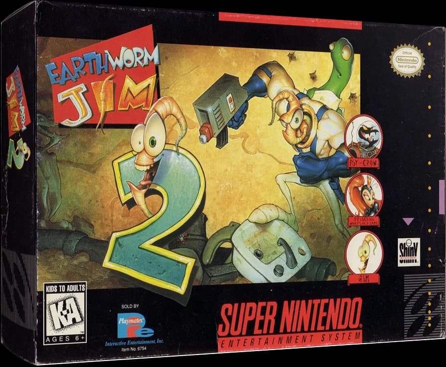 Earthworm Jim 2 3D box (NA)
