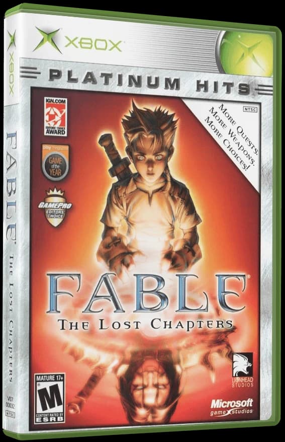 Fable: The Lost Chapters 3D box (NA)