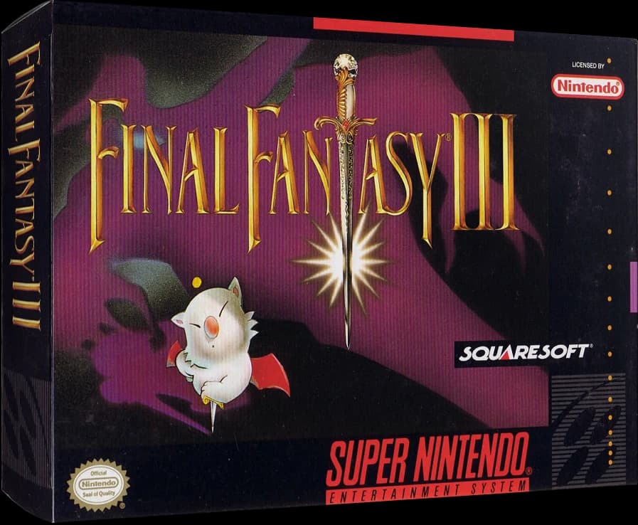 Final Fantasy III 3D box (NA)