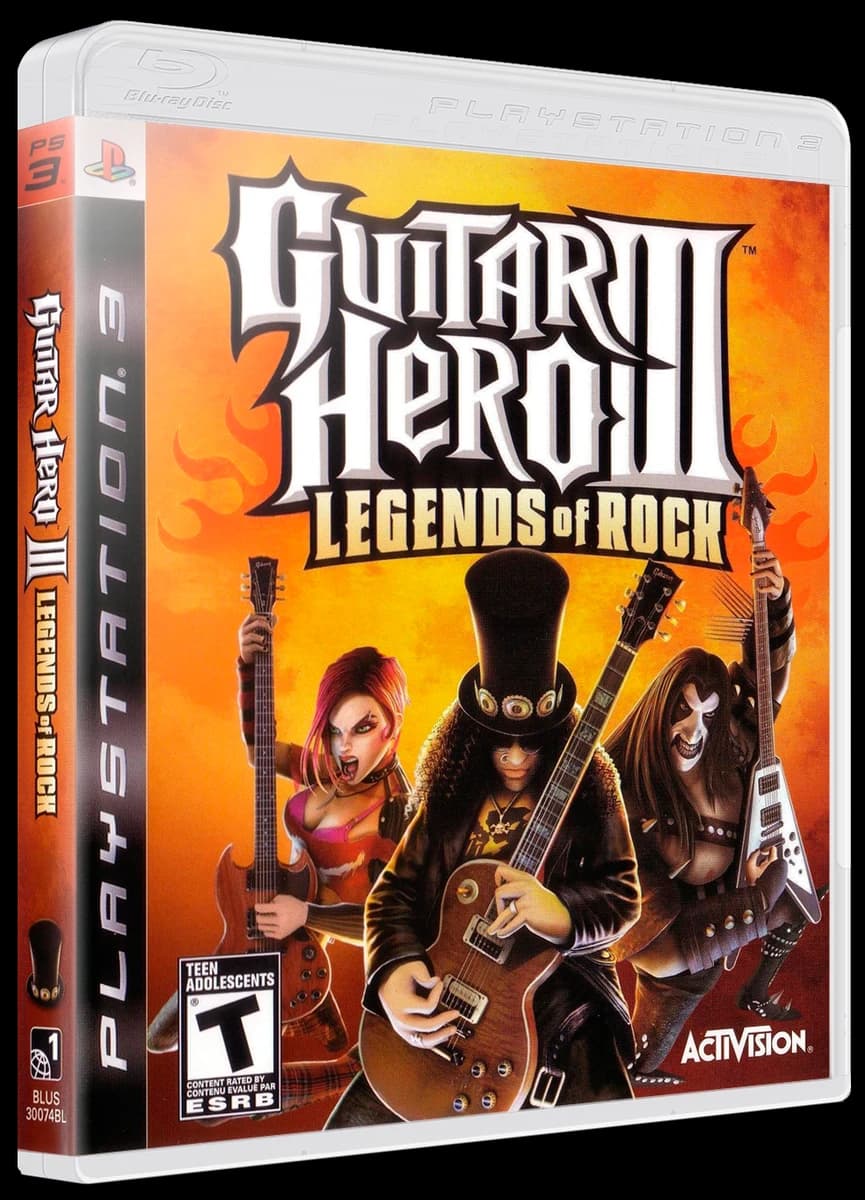 Guitar Hero III Legends of Rock 3D box (NA)