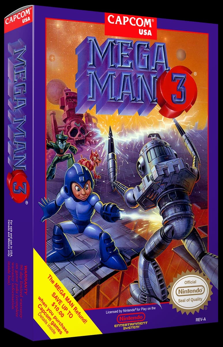 Mega Man 3 3D box (NA)
