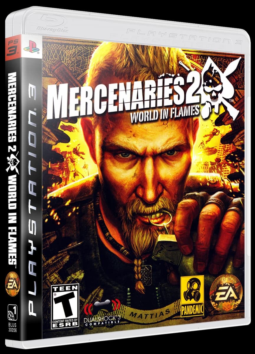 Mercenaries 2 World in Flames box art