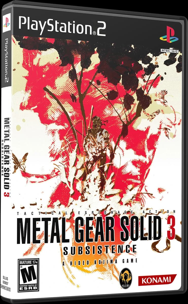 Metal Gear Solid 3 Subsistence 3D box (NA)