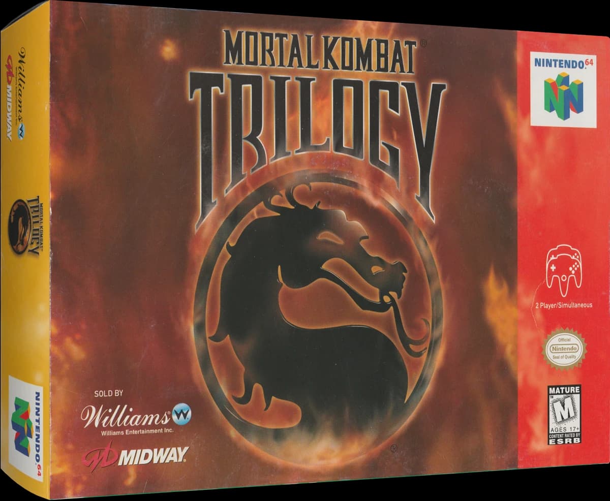Mortal Kombat Trilogy 3D box (NA)