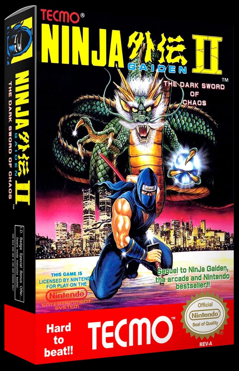 Ninja Gaiden II The Dark Sword of Chaos box art