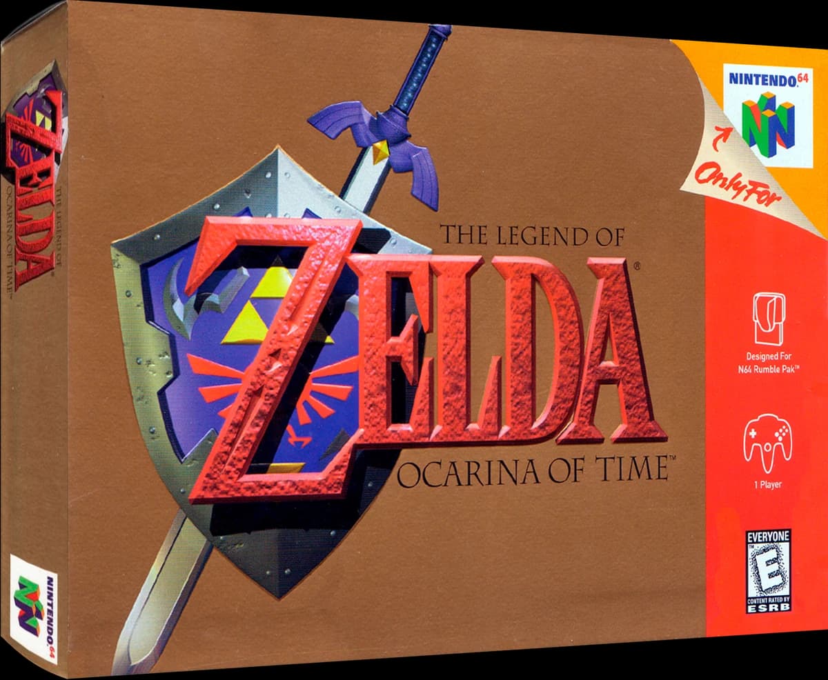 Zelda Ocarina of Time box art
