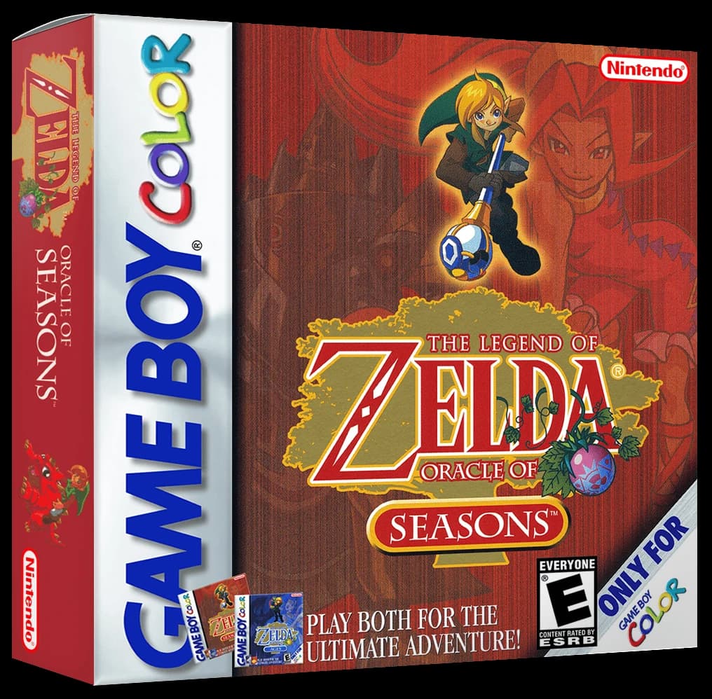 Zelda Oracle of Seasons 3D box (NA)
