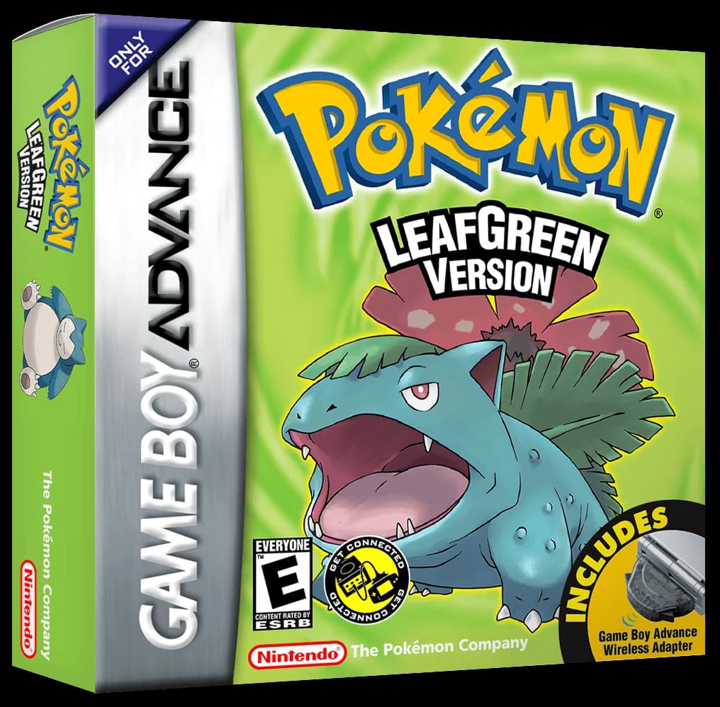 Pokemon LeafGreen Version 3D box (NA)