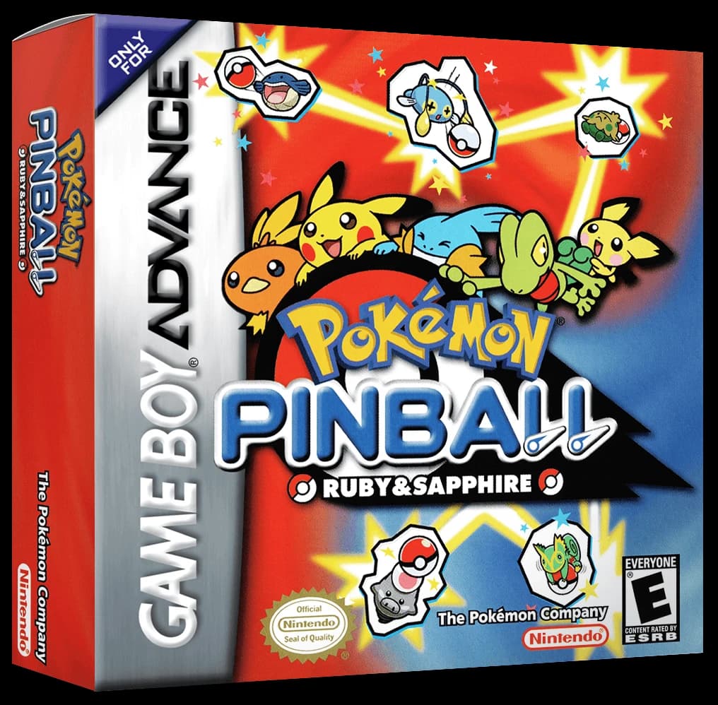 Pokemon Pinball Ruby and Sapphire box art