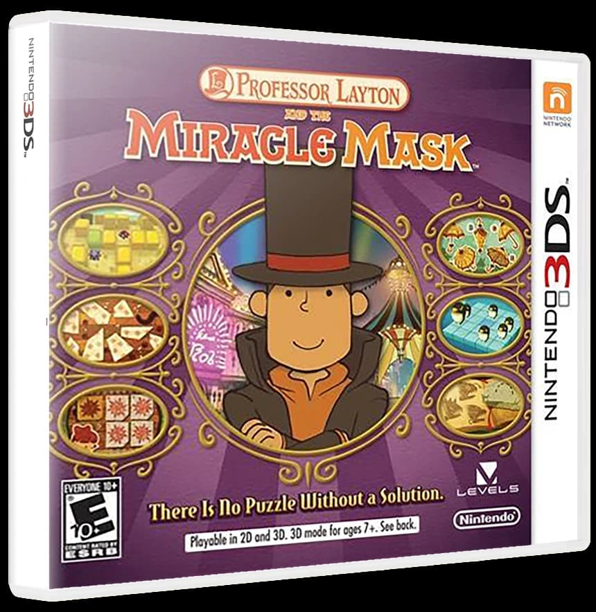 Professor Layton and The Miracle Mask box art