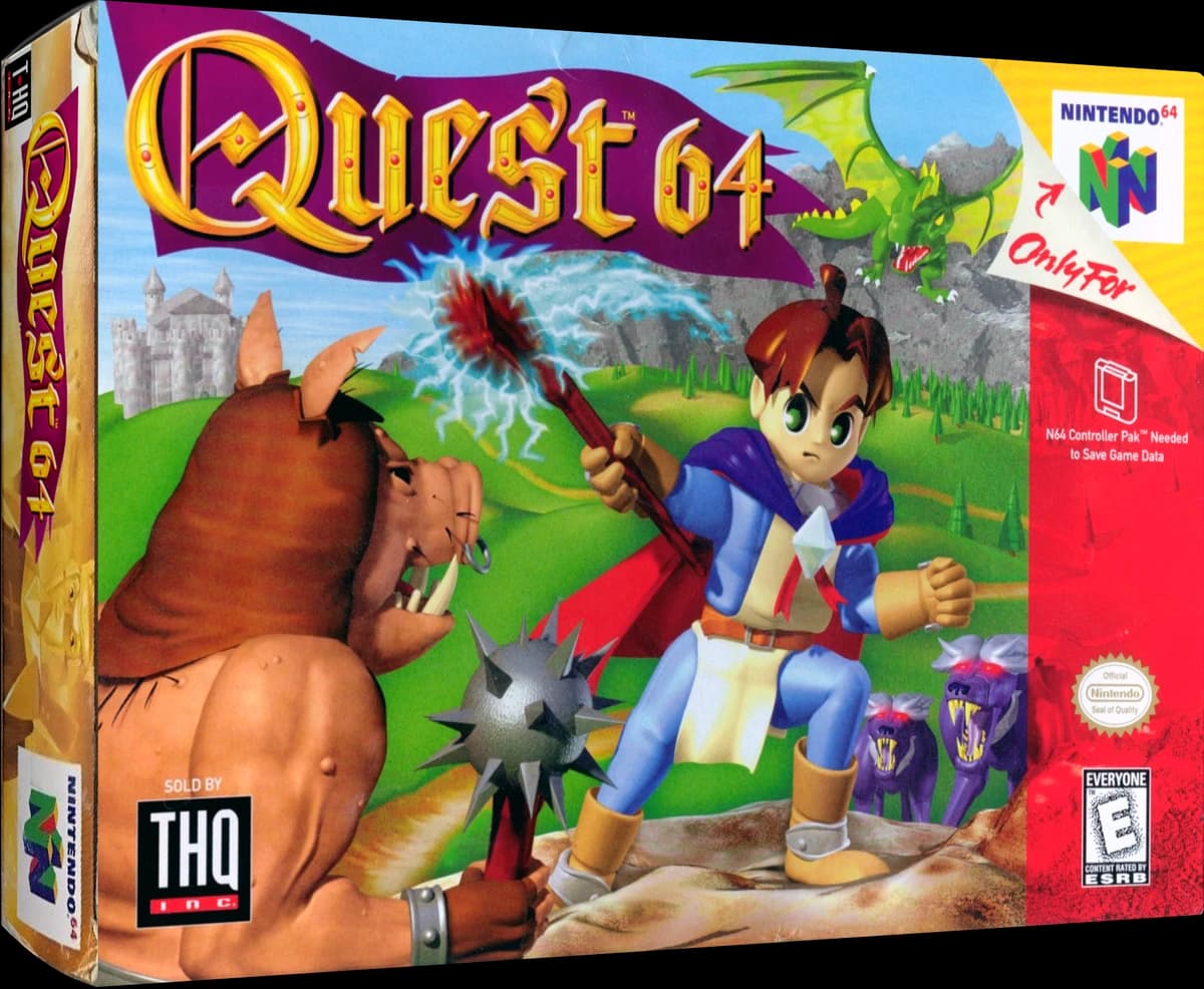 Quest 64 3D box (NA)