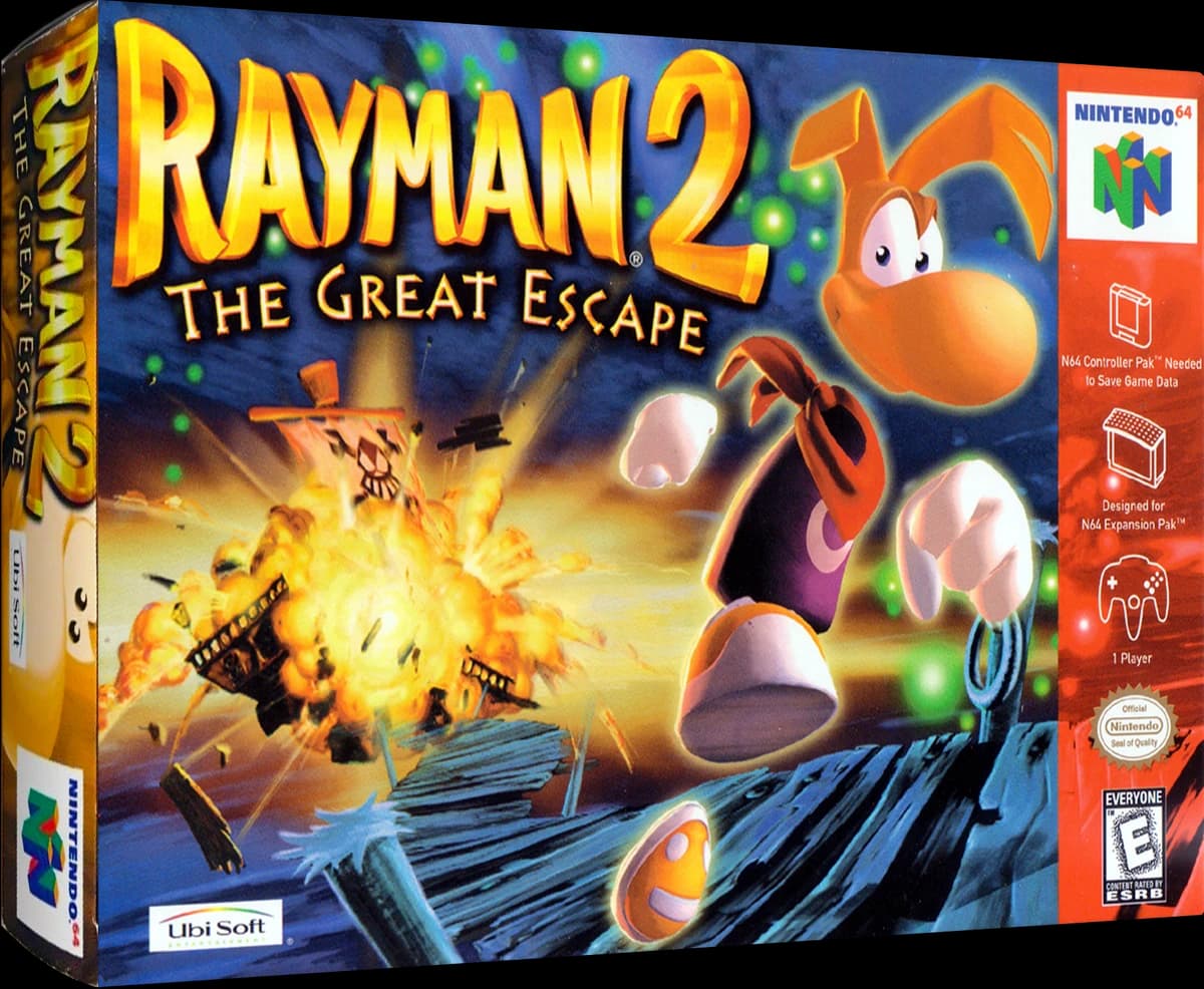 Rayman 2 The Great Escape 3D box (NA)