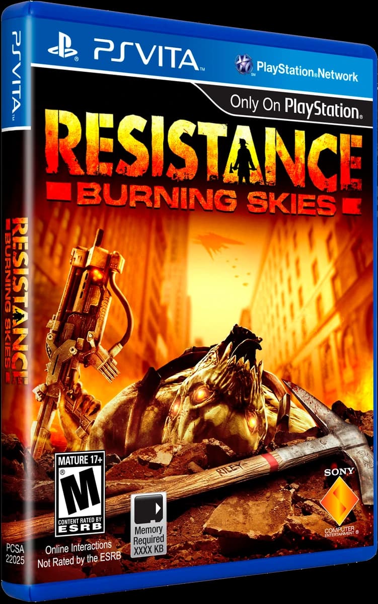 Resistance: Burning Skies box art