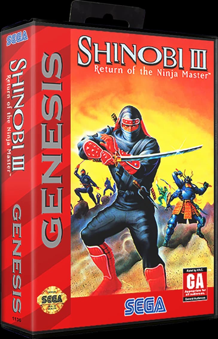 Shinobi III Return of the Ninja Master box art