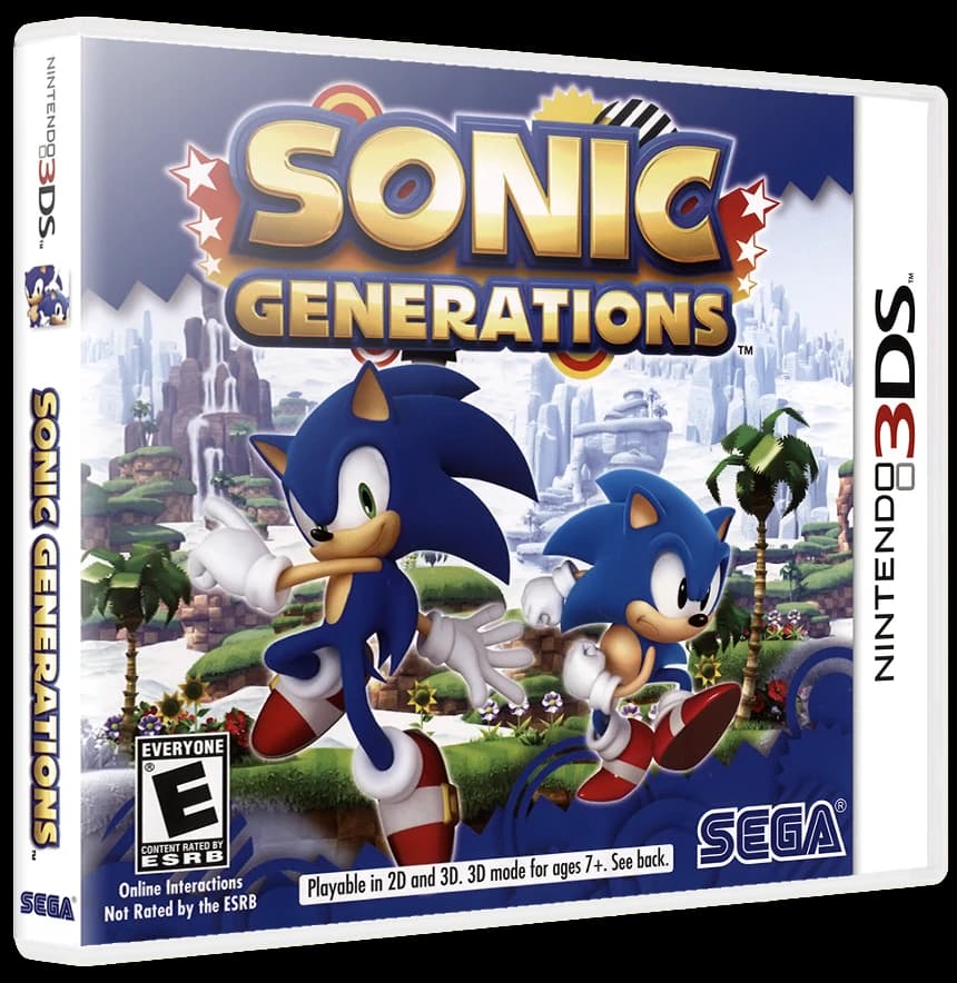 Sonic Generations 3D box (NA)