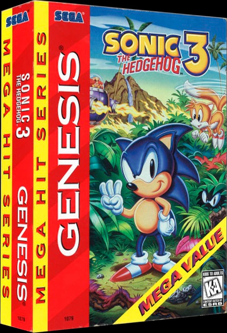 Sonic the Hedgehog 3 3D box (NA)
