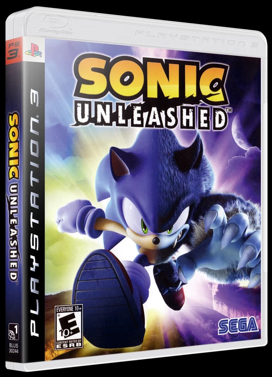Sonic Unleashed 3D box (NA)