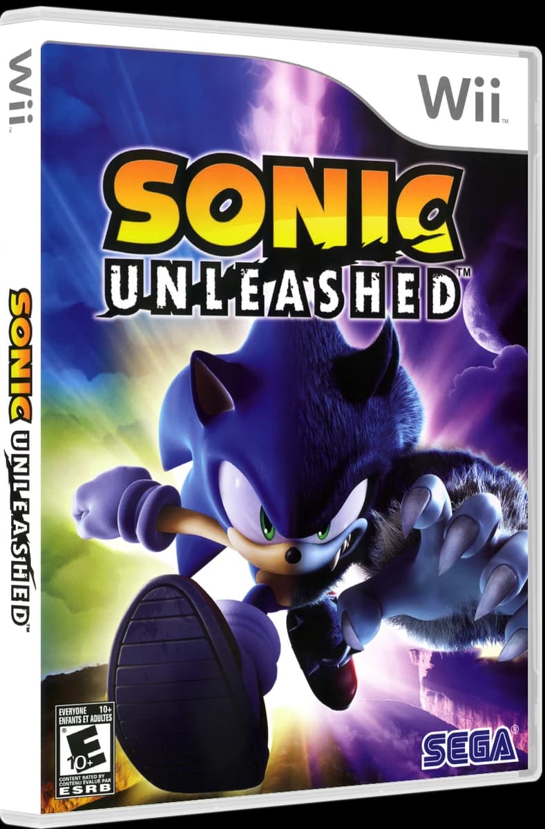 Sonic Unleashed 3D box (NA)