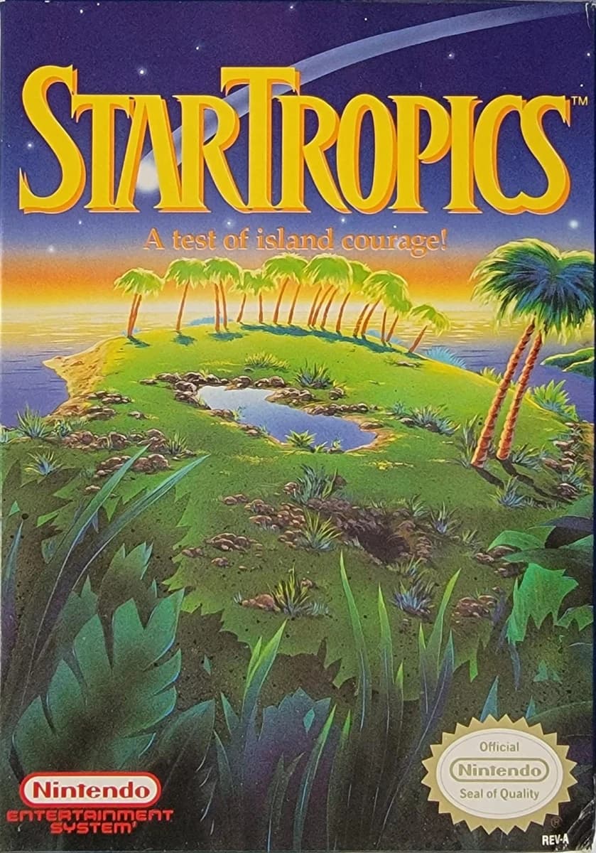 Star Tropics 3D box (NA)