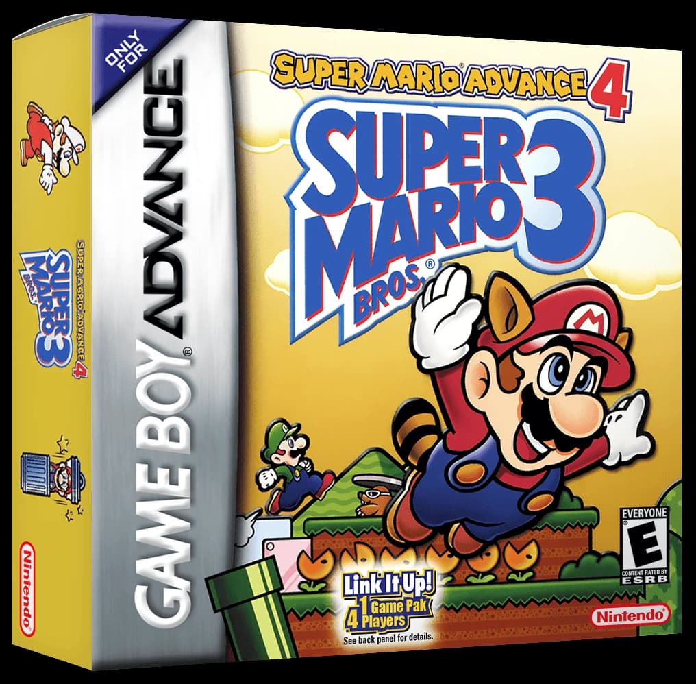 Super Mario Advance 4: Super Mario Bros. 3 3D box (NA)