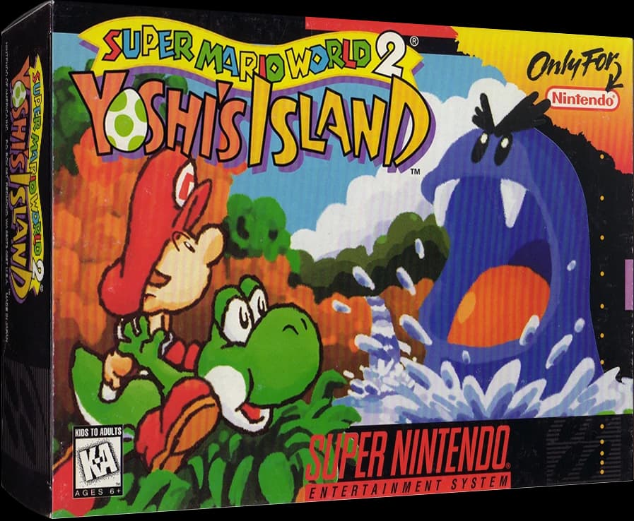 Super Mario World 2 Yoshi's Island box art