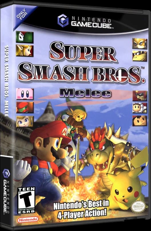 Super Smash Bros. Melee 3D box (NA)