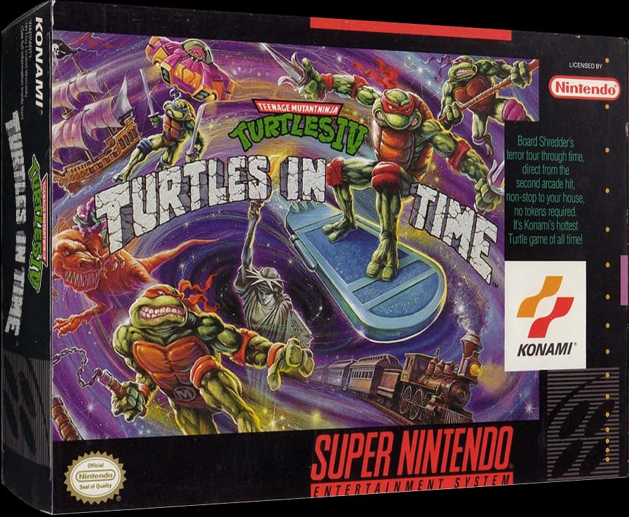 Teenage Mutant Ninja Turtles IV Turtles in Time box art