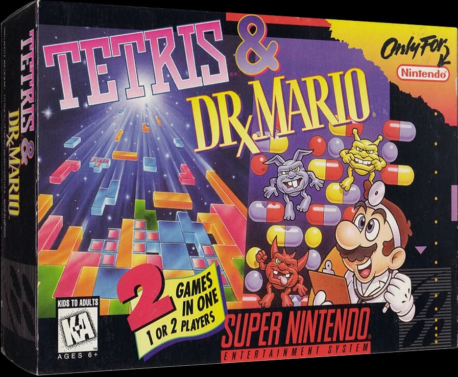 Tetris and Dr. Mario box art