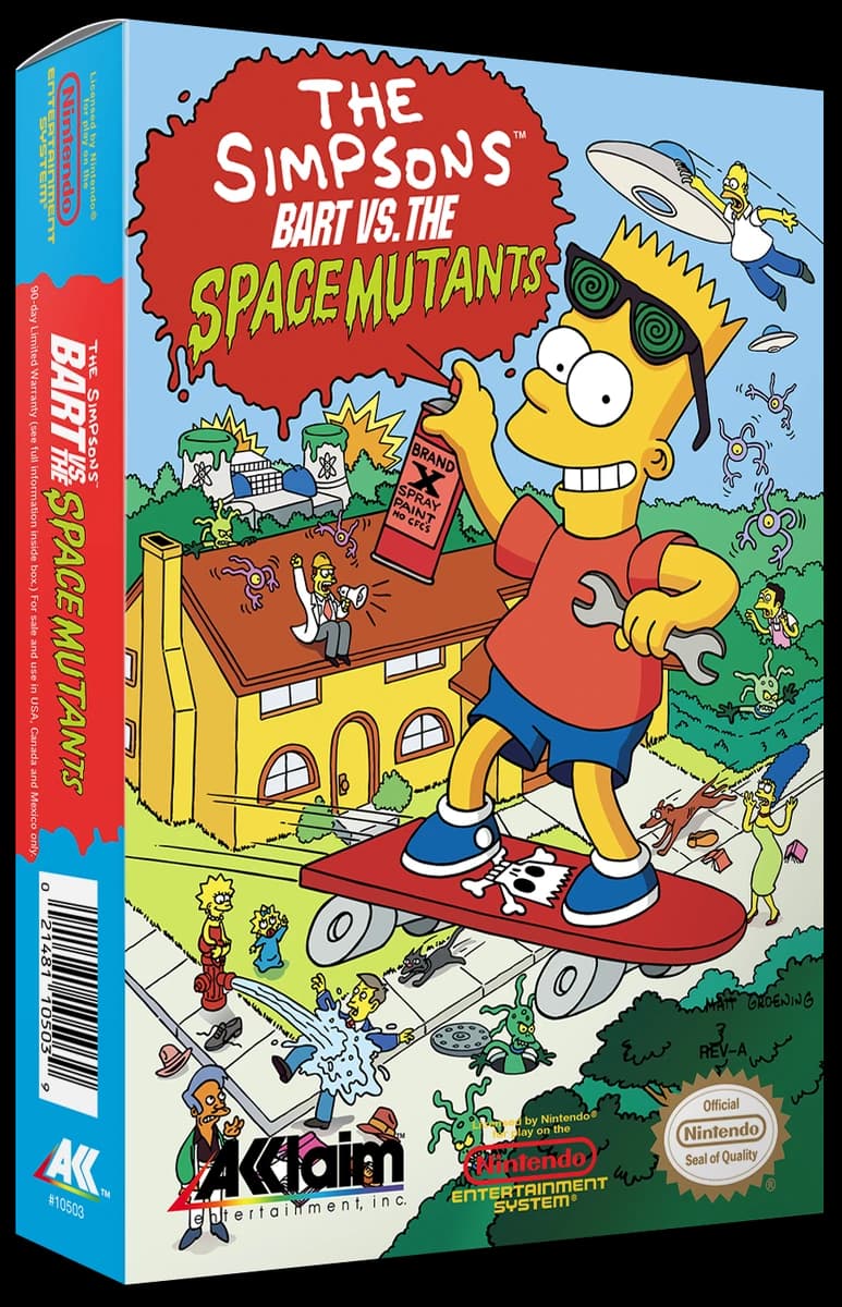The Simpsons Bart vs the Space Mutants box art
