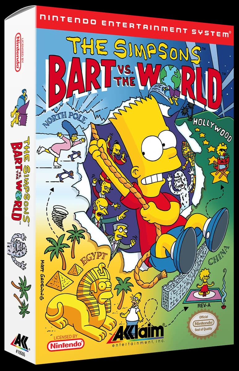 The Simpsons Bart vs the World box art