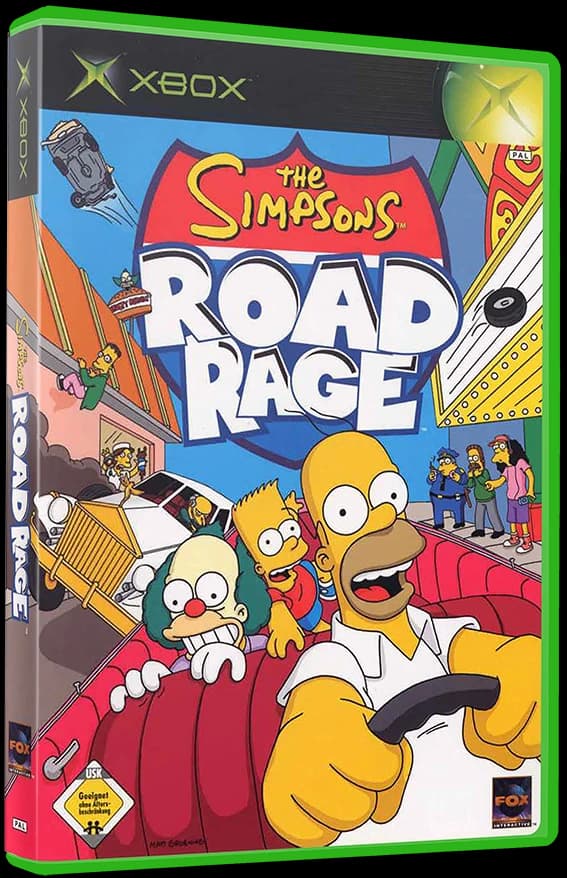 The Simpsons Road Rage box art