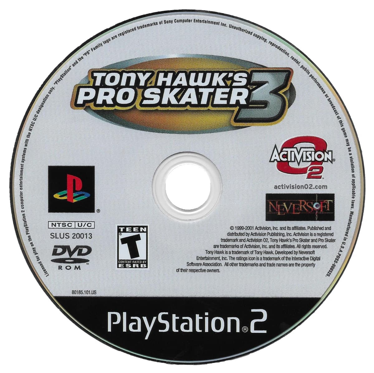 Tony Hawk 3 box art