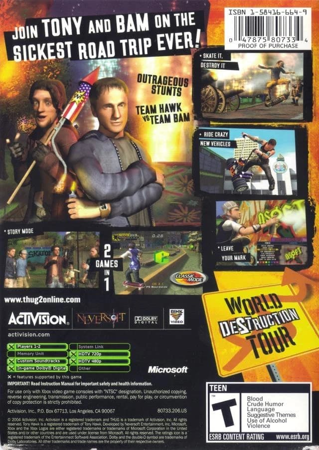 Tony Hawk Underground 2 3D box (NA)