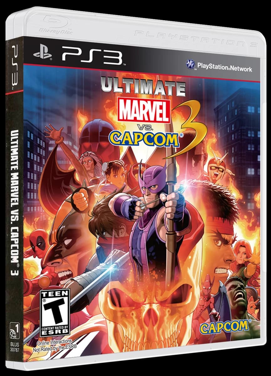 Ultimate Marvel vs Capcom 3 3D box (NA)