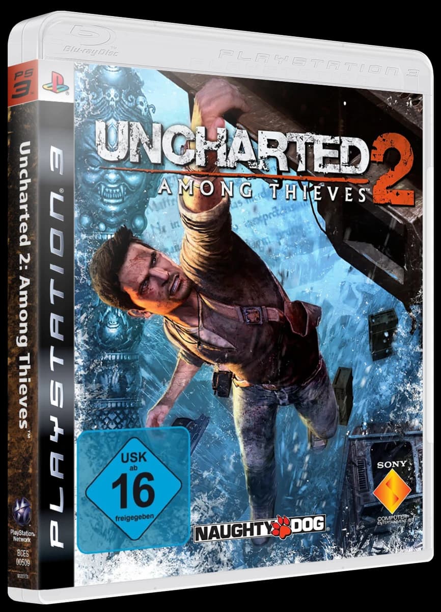 Uncharted 2: Among Thieves box art