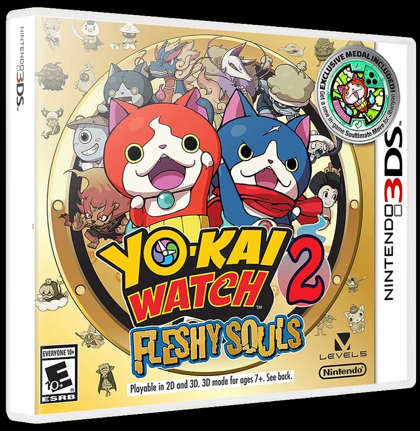 Yo-Kai Watch 2 Fleshy Souls box art