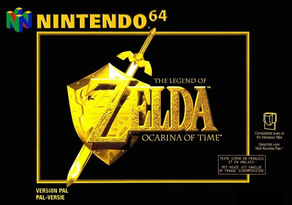 Zelda Ocarina of Time box art